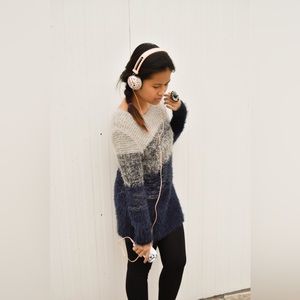 PINK & MINT GREEN FLORAL HEADPHONES WITH STRAIGHT JACK